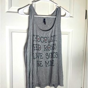 XL Valentine’s Day tank top with red hearts trendy and super cute